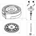 Recoil Starter Diagram and Parts List for 34001 290000001-290999999 - 2009 Lawn Boy Snow Blower